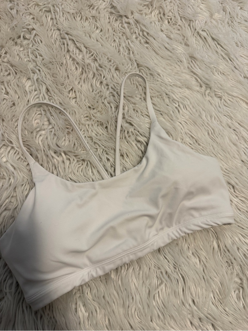 Athleta White Lightweight Seamless Sports Bralette